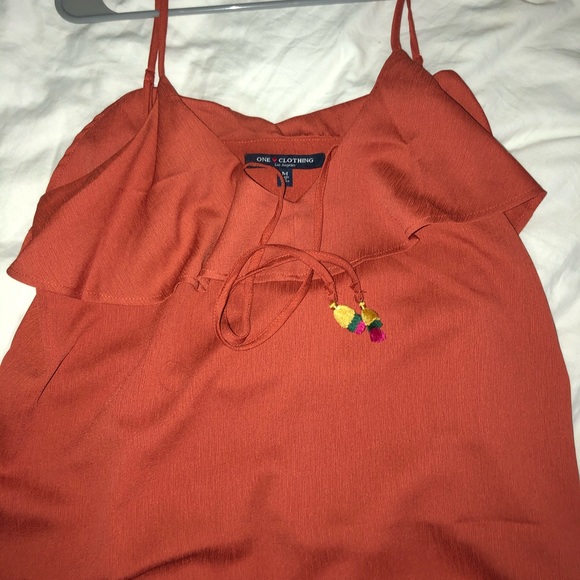 Orange Tank Top flowy blouse - Picture 1 of 2